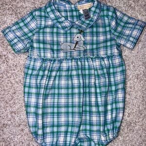 The Beaufort Bonnet Company Romper with Lamb Embroidery size 18-24 months